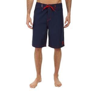 HURLEY Mens Standard One and Only Board Shorts 2.0 Size 38 Navy Neon Pink NWT